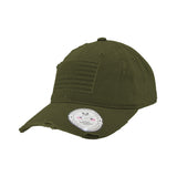 Vintage USA Flag Patch Cap, Olive