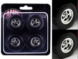 Cragar Wheel and Tire Set of 4 pieces from 1970 Pontiac GTO Ram Air IV for 1/18 Scale Models by Acme