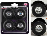 Offroad 35 Mag Wheel and Tire Set of 4 pieces from 1971 Chevrolet K5 Blazer for 1/18 Scale Models by ACME