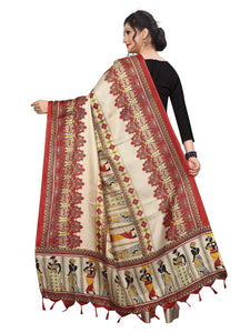 Gosriki Women'S Cotton Dupatta (Anni D8 Red_Red_Free Size),Red,,B07R6S9MNM