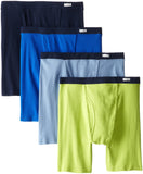 Fruit of the Loom Mens Covered Waistband XSize Boxer Brief, Assorted, XXLarge(Pack of 4)