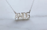 AMDG in Sterling Silver