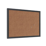 U Brands Cork Bulletin Board, 17 x 23, Black Wood Frame