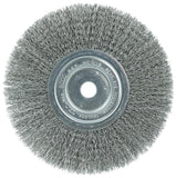 Weiler 01178 8 Narrow Face Crimped Wire Wheel, .014 Steel Fill, 3/4 Arbor Hole, Made in the USA