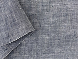 100% Linen Fabric - Yarn Dyed Chambray, Pre-Washed, Lightweight Crisp & Cool Handfeel, 52-54 Wide - The Linen Lab (Chambray Indi