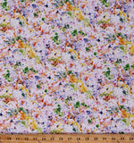 Fields FABRICS 108 Wide Paint Splatter Multicolor Splotches on White Artistic Quilt Backing Digital Cotton Fabric Print by The Y