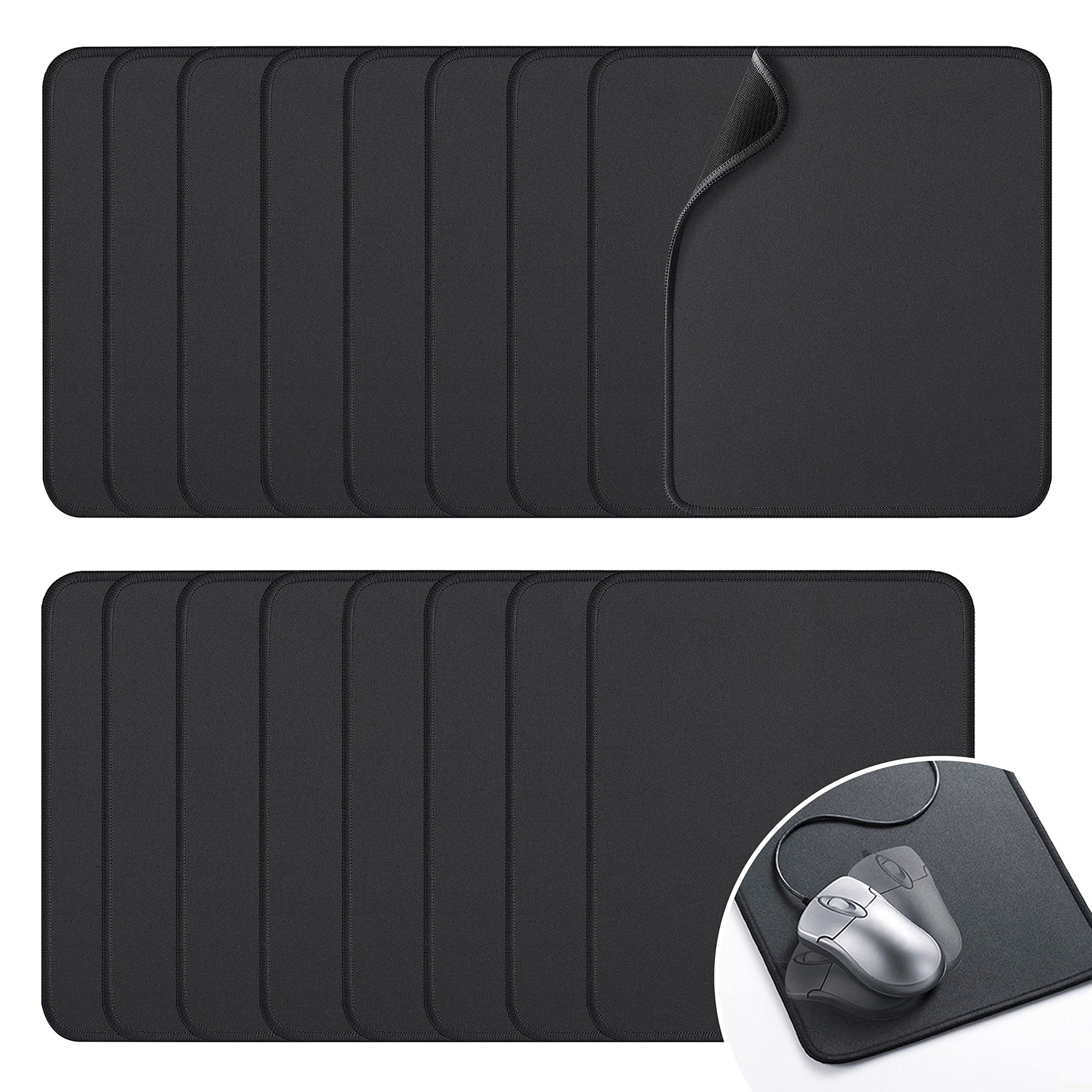 Zhithink 17 Pcs Computer Mouse Pad, Non-Slip Rubber Base and Textured Stitched Edge Mousepads,Mouse Pad Pack for Office and Home
