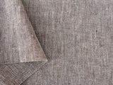 100% Linen Fabric - Yarn Dyed Chambray, Pre-Washed, Lightweight Crisp & Cool Handfeel, 52-54 Wide - The Linen Lab (Brown 4825, 3