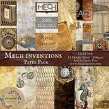 Mech Inventions Paper Pack By Get Inspired 12X12Inch 12 Sheets