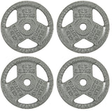Fitvids Cast Iron Plate Weight Plate for Strength Training and Weightlifting, 1-Inch Center, 5LB (Set of 4)