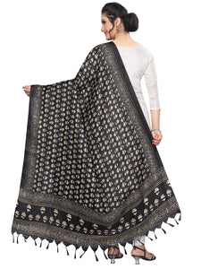 Gosriki Women'S Cotton Dupatta (Anni D1 Black_Black_Free Size),Black,,B07R5TLY8X