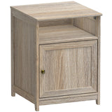 SHW End Table with Storage Drawer - Compact Side Table for Living Room, Bedroom, or Office, Maple
