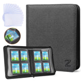 ZAIONE Toploader Binder for Trading Cards: 4 Pockets Premium Top Loader Binders - Holds 128 Toploaders 10 Toploaders Included fo