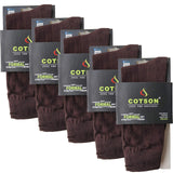 Cotson Organic Cotton And Odourfree MenS Formal Socks Pack Of 5 (Brown)