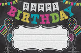 CHALKBOARD BRGHTS HAPPY BDAY AWARDS
