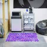 Deflecto Fashionmat Chair Mat, Purple Rain Design, Hard Floor And Flat Pile Carpet Use, Non-Studded Rectangle, 35” X 40”