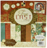 DCWV Die Cuts With A View 48Sheet Premium Stack, 12inches by 12inches, Far East, Arts Crafts Supplies Decorative Card Stock F