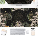 Moon Mushroom Gaming Desk Pad Cute Dark Tarot Mousemats Desk Mat, Forest Extended Large Anime Mouse Pad, Gamer Desk Decor Setup,