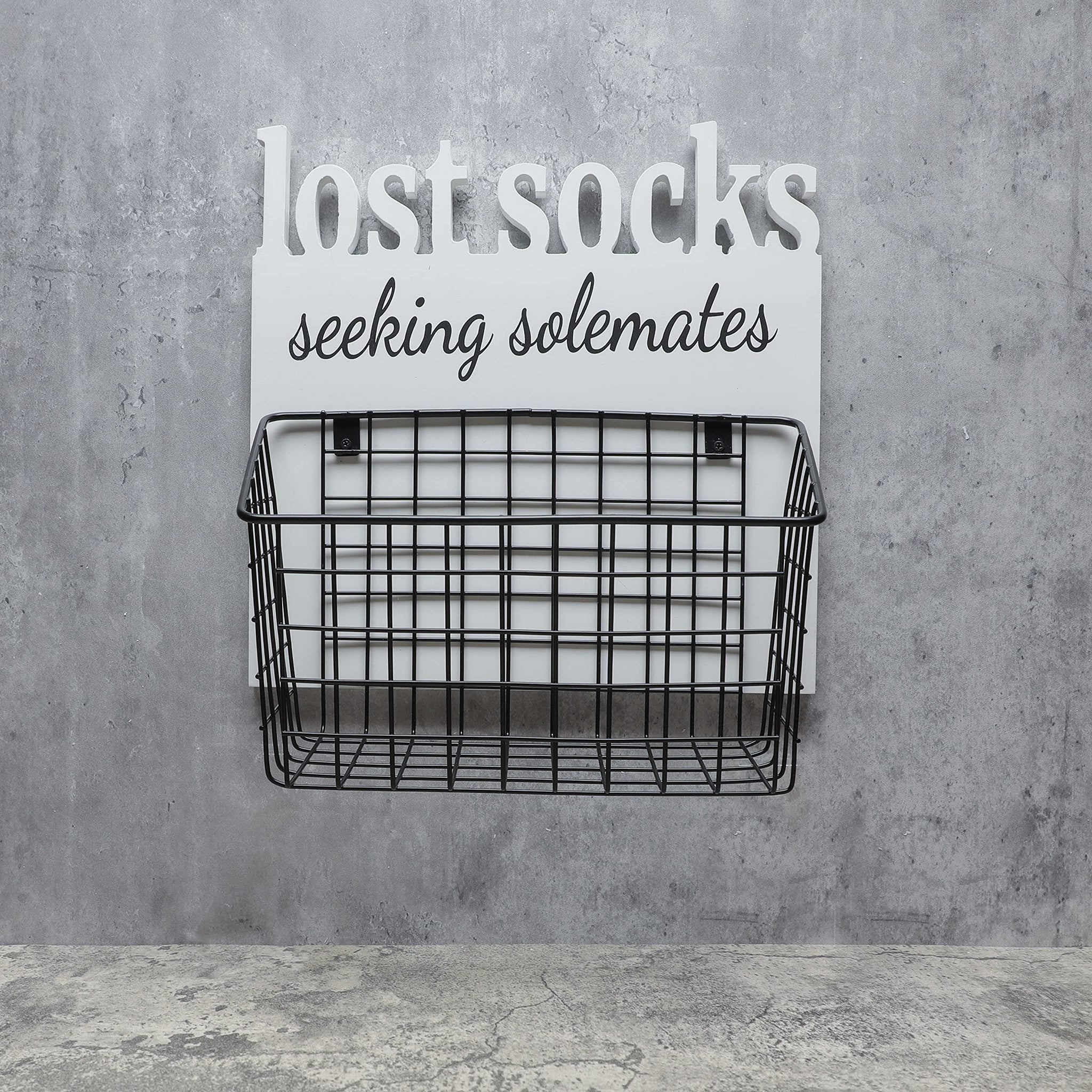 EVA murmure Cutout Letters Lost Socks - Laundry Room Organization, Farmhouse Laundry Room Decor and Accessories - House Decor Ru