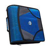 Case it King Size Mighty Zip Tab Binder, 3 Rings, 4 Capacity, 11 X 8.5, Blue