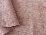100% Linen Fabric - Yarn Dyed Chambray, Pre-Washed, Lightweight Crisp & Cool Handfeel, 52-54 Wide - The Linen Lab (Brick Chambra