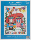 M & R Technologies Happy Camper Counted Cross Stitch Kit, multicolored