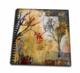 3dRose db_48084_2 Oak Leaf and Winter Trees in Mixed Media Memory Book, 12 by 12Inch