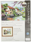 Dimensions Village Canal Counted Cross Stitch Kit, 14 Count Light Blue Aida, 13 x 10