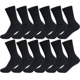 Cotson MenS Pure Cotton And Smell Free Sweat Absorbent Formal Socks Pack Of 12 (Black)