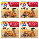 Atkins Soft Baked Energy Bars, Blueberry, 15g Protein,2g Sugar, Excellent Source of Fiber, Low Carb, 4 Packs (5 Bars Each)