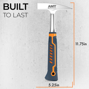 AMERICAN MUTT TOOLS Sheet Metal Hammer - 18oz Tinners Hammer One Piece Forged - Tin Hammer Hvac, Duct Hammer Hvac, Sheetmetal Ha
