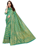 Glory Sarees Womens Kanchipuram Art Silk Saree(Kara104Rama_Rama Green)