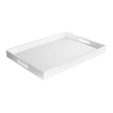 Angular White Serveware Tray 14X19''