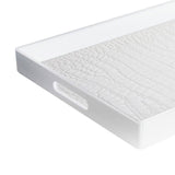Angular White Serveware Tray 14X19''