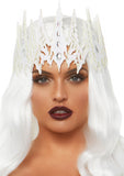 Leg Avenue Glitter die cut jeweled crown. White Color