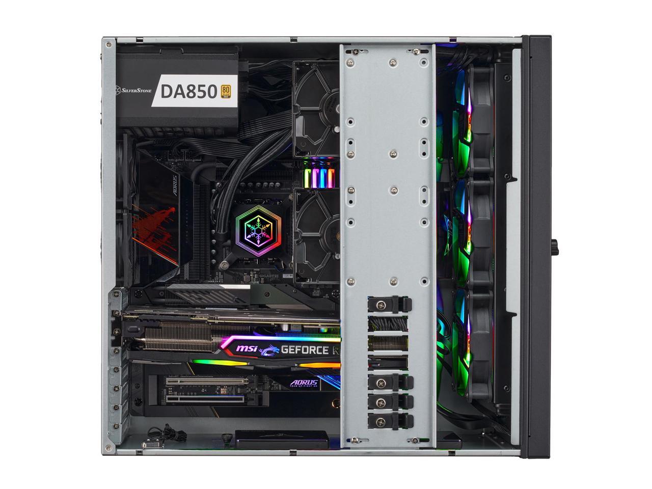Silverstone Technology Rm44 4U Rackmount Server Chassis With Enhanced Liquid Cooling Capability (Up To 360Mm Radiator), Sst-Rm44 Black