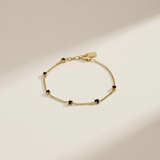 AC Gold Plated Bracelet with Colored Zircon Gemstone