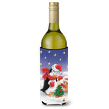 Caroline'S Treasures Penguin And Robin With Christmas Tree Wine Bottle Koozie Hugger, 750Ml, Multicolor