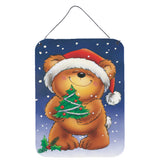 Caroline'S Treasures Teddy Bear And Christmas Tree Wall Or Door Hanging Prints Aah7208Ds1216, 16Hx12W, Multicolor