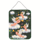 Caroline'S Treasures Angels On Green Wall Or Door Hanging Prints Aah7253Ds1216, 16H X 12W, Multicolor