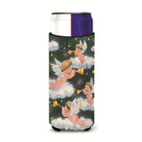 Caroline'S Treasures Angels On Green Michelob Ultra Koozies For Slim Cans, Multicolor