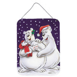 Caroline'S Treasures Holiday Polar Bears Wall Or Door Hanging Prints Aah7269Ds1216, 16Hx12W, Multicolor