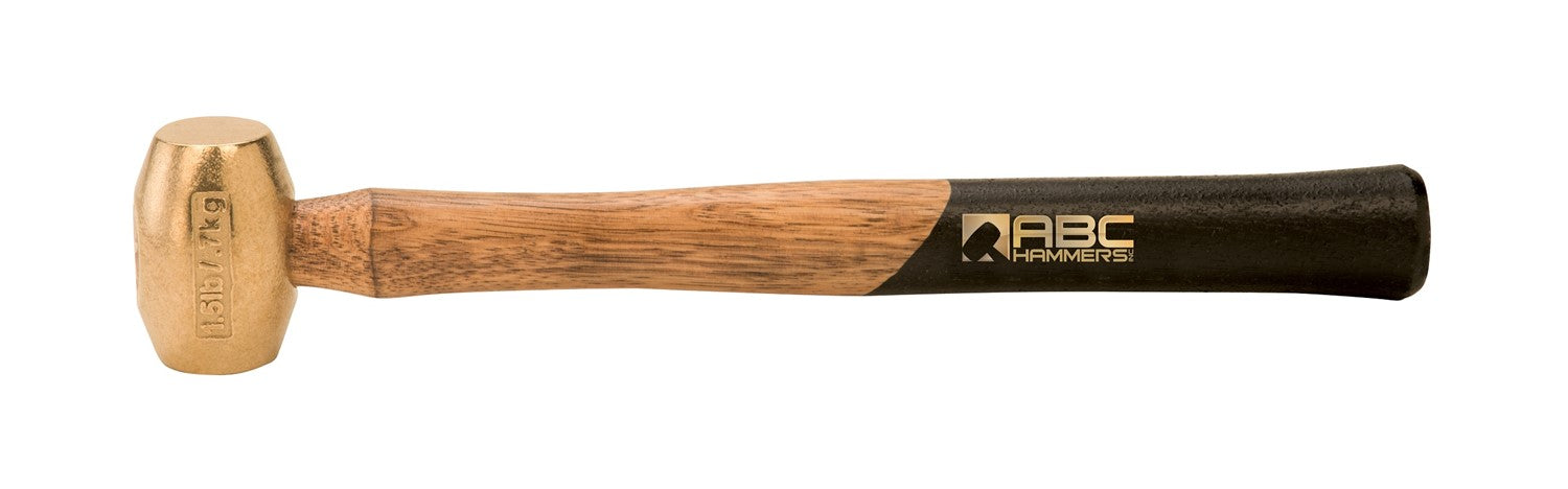 1.5 Lb. Brass Hammer With 12.5 Wood Handle