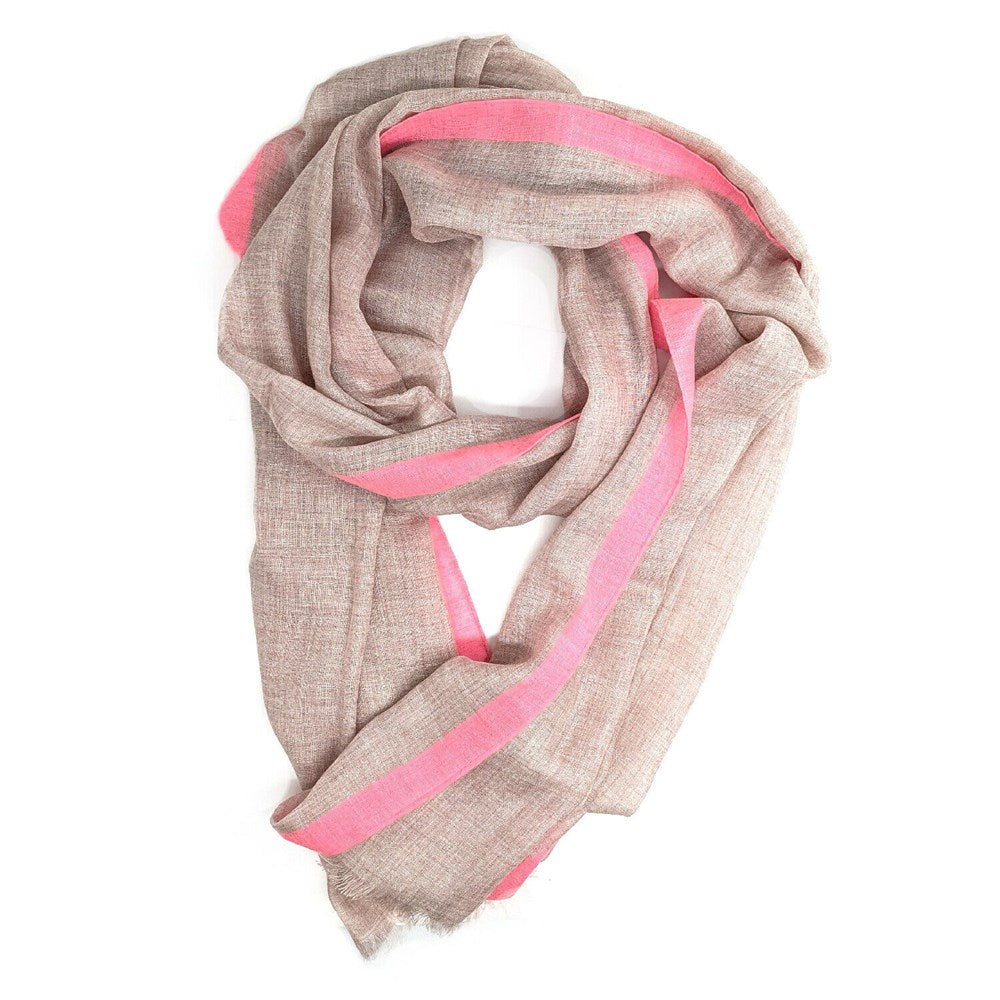 Anchor21 Scarf Womens Pink Scarf - 24 X 76 - 24 X 76 Viscose & Wool