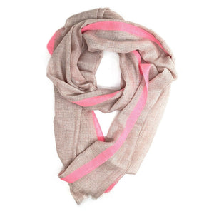 Anchor21 Scarf Womens Pink Scarf - 24 X 76 - 24 X 76 Viscose & Wool