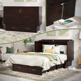 Chelsea Queen Murphy Bed Chest In Espresso