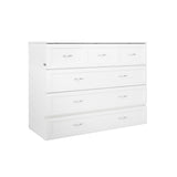Deerfield Murphy Bed Chest Full White With Charging Station