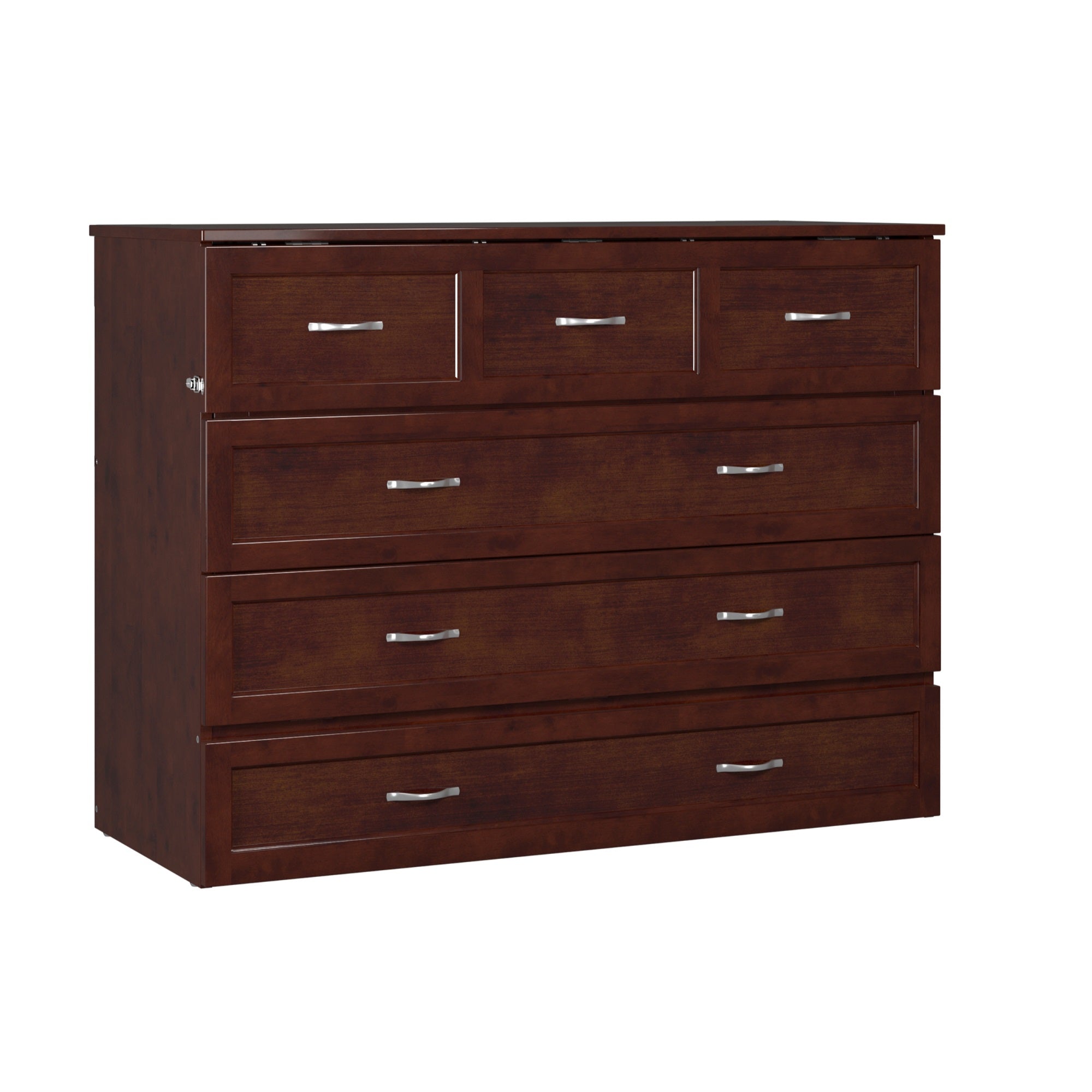 Deerfield Full Murphy Bed Chest In Walnut