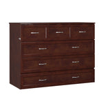 Deerfield Full Murphy Bed Chest In Walnut
