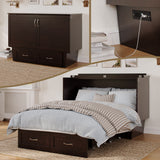 Monroe Full Murphy Bed Chest In Espresso